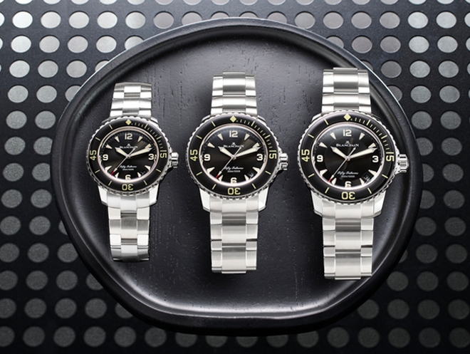 Blancpain Fifty Fathoms in 3 different sizes