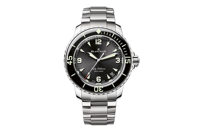 Blancpain Fifty Fathoms in polished steel