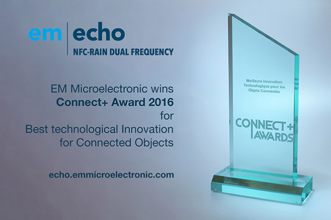 EM Microelectronic receives Connect+ award