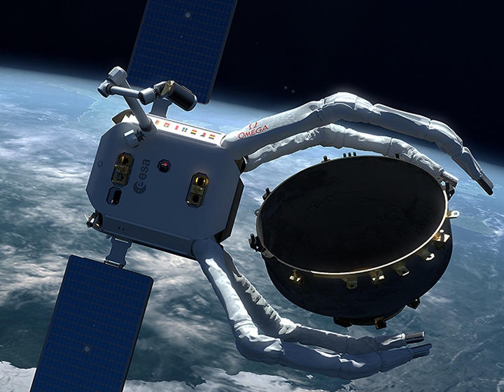 Omega joins satellite clean-up mission